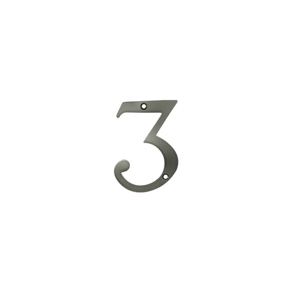 RN4-3U15A 4 House Number Antique Nickel, 10PK
